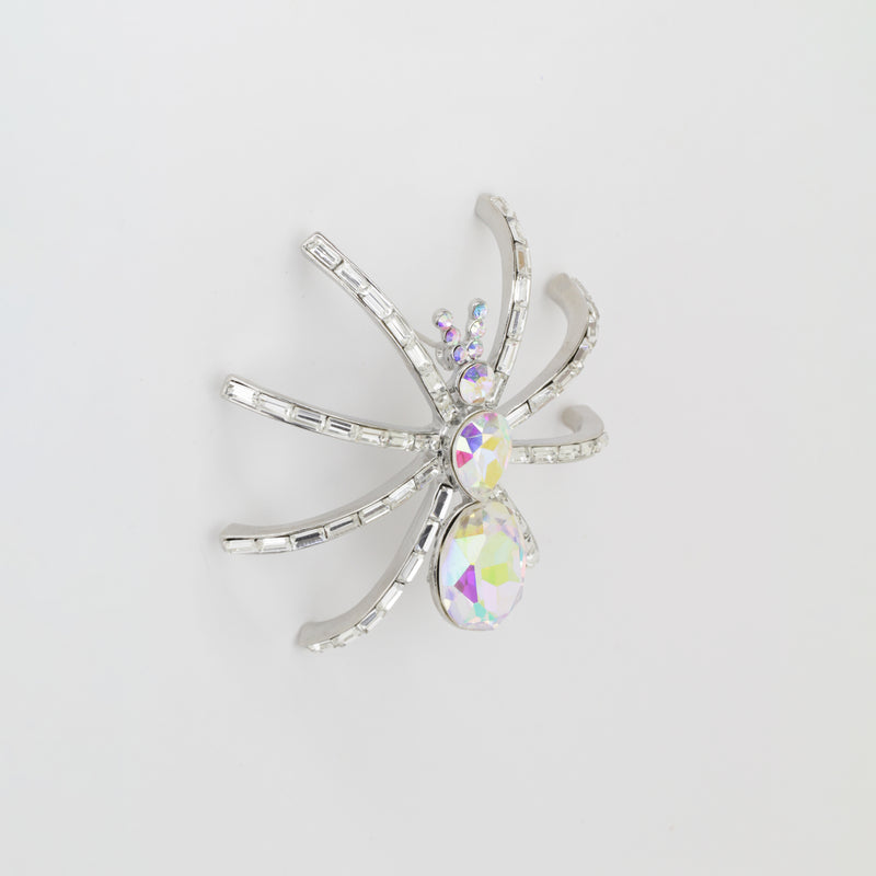 Baguette Crystal Spider Brooch