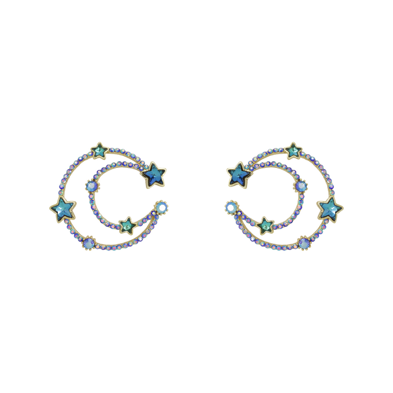 Cosmic Circle Star Earrings