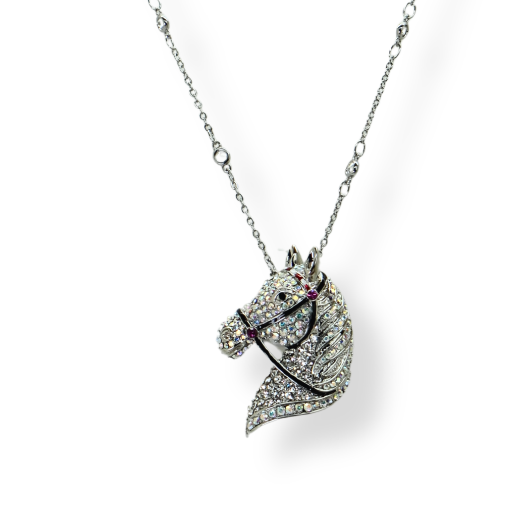 Horse Head Pendant | Crystal Necklace | Butler & Wilson