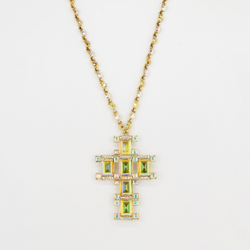 Art Deco Cross Necklace