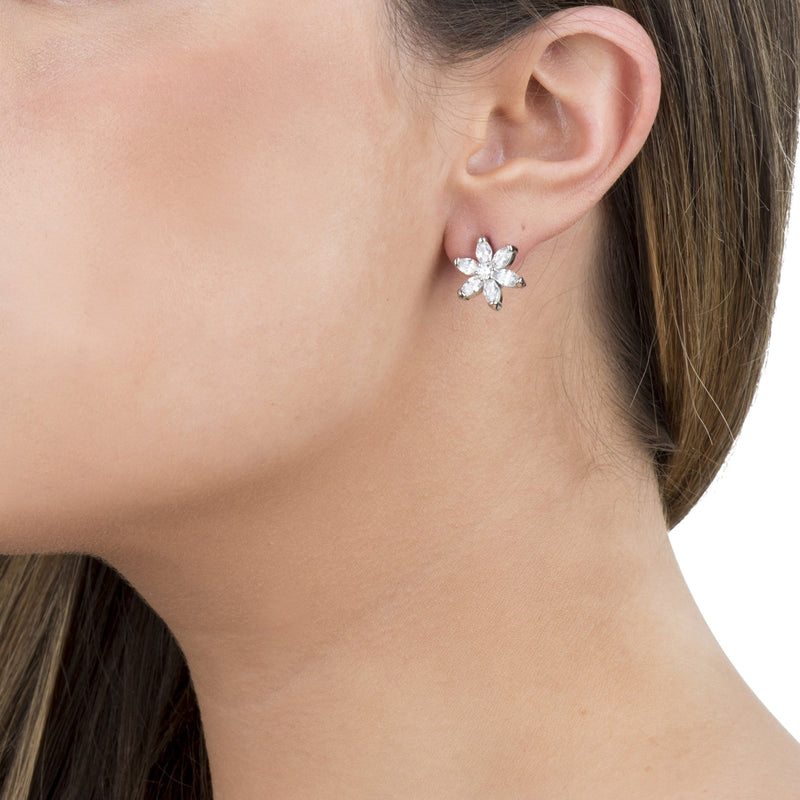 Crystal Daisy Stud Earrings