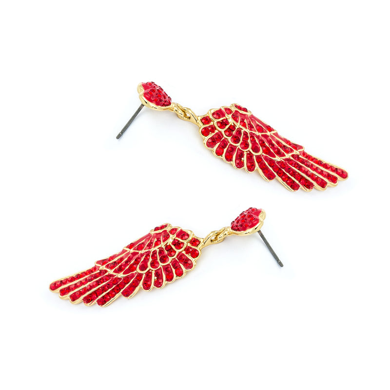 Wing and Heart Earrings
