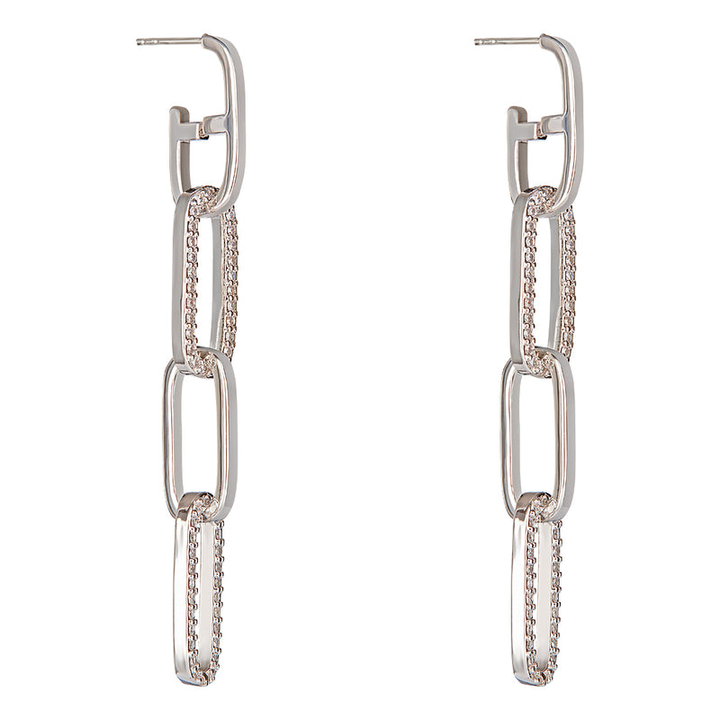 Crystal Chain Link Earrings