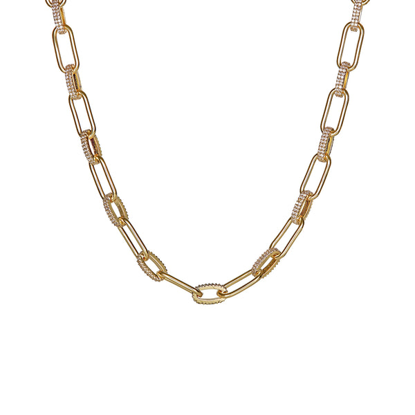 Crystal Chain Link Necklace