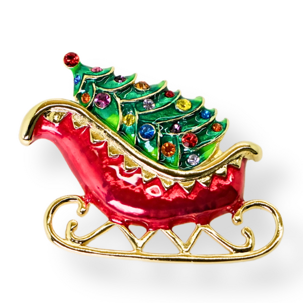Christmas Sleigh Brooch