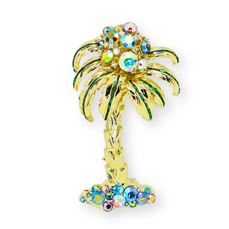 Tropical Palm Tree Brooch