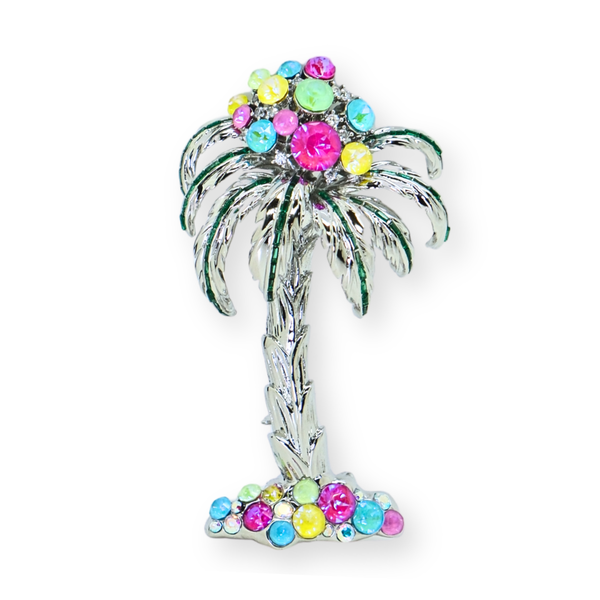 Tropical Palm Tree Brooch