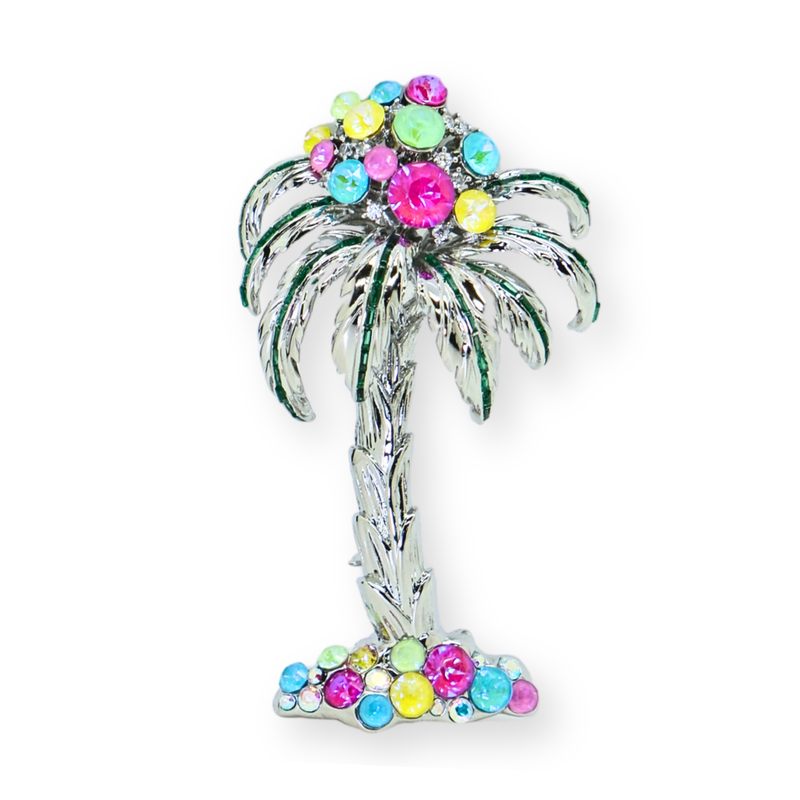 Tropical Palm Tree Brooch