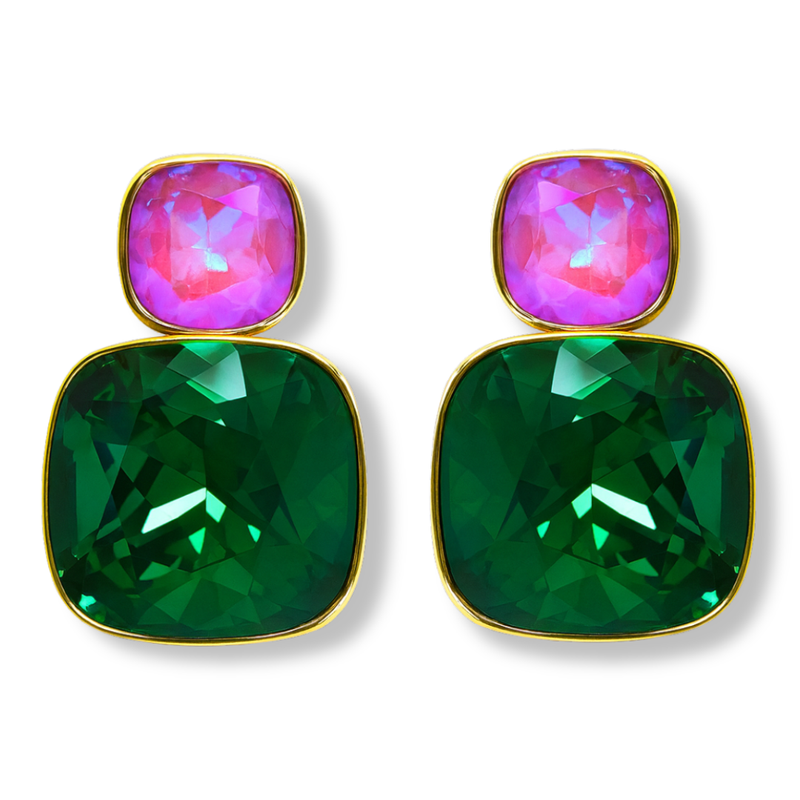 Graduated Crystal Earrings