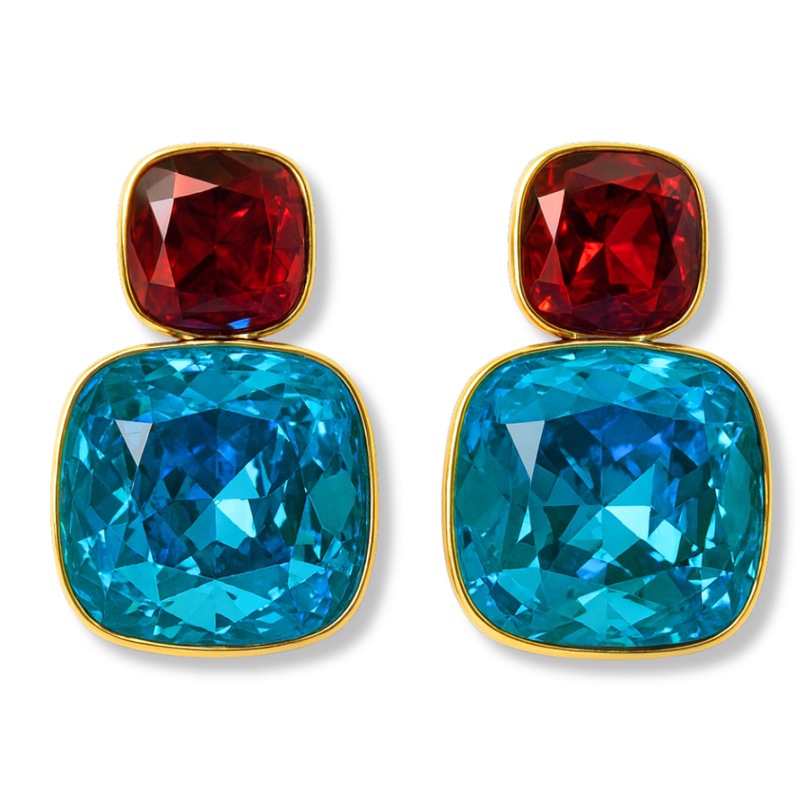 Graduated Crystal Earrings