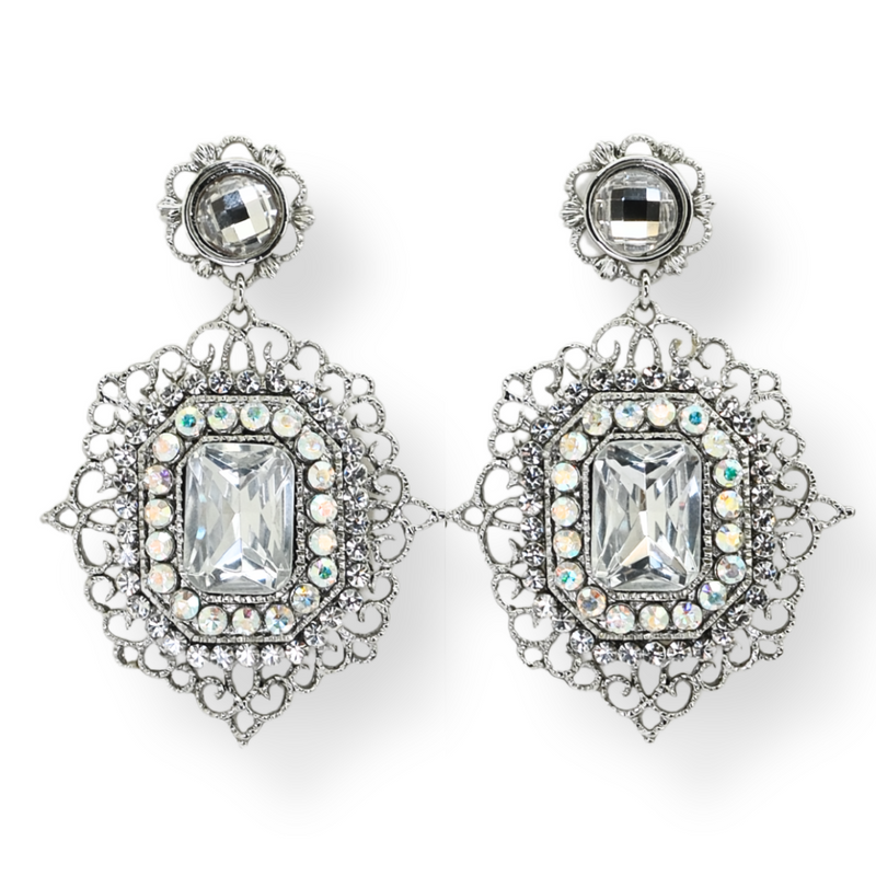 Antique Style Crystal Earrings