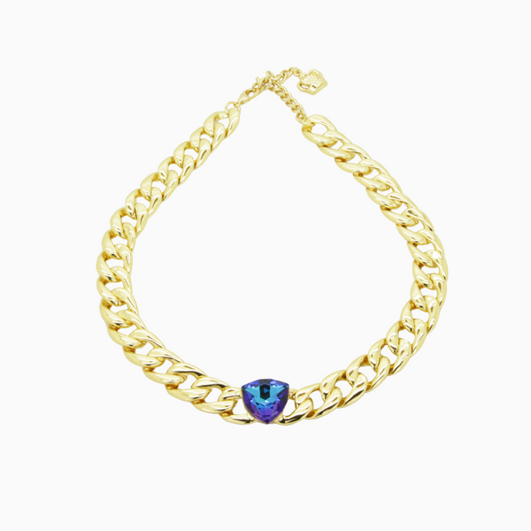 Curb Link Crystal Necklace