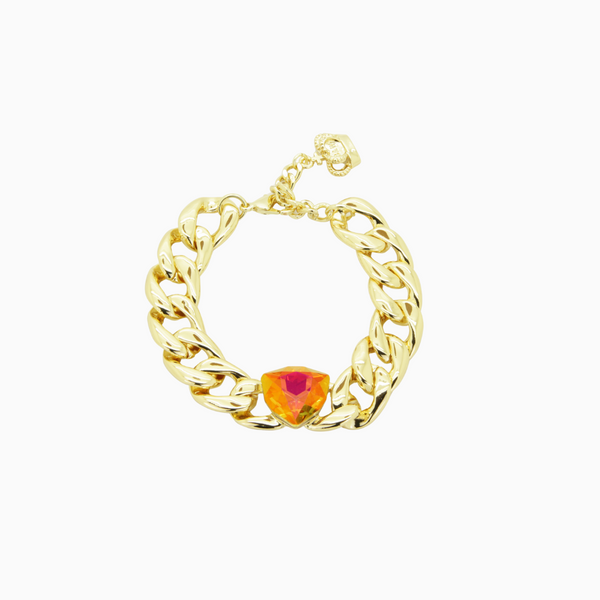 Curb Link Crystal Bracelet