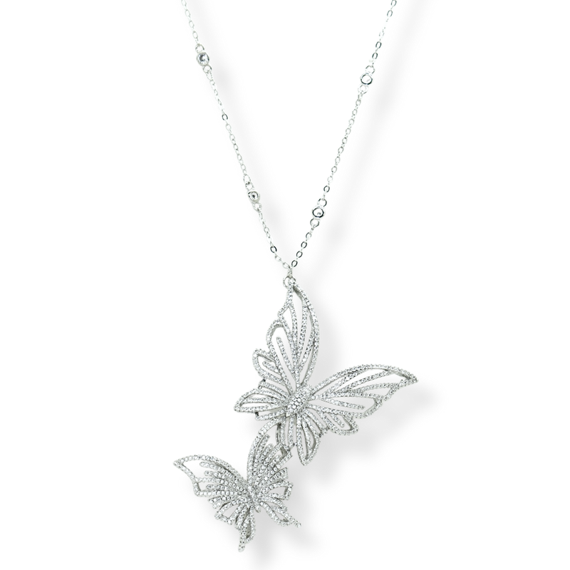 Double Butterfly Necklace