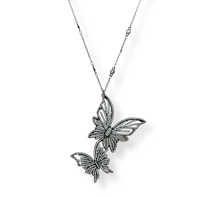 Double Butterfly Necklace