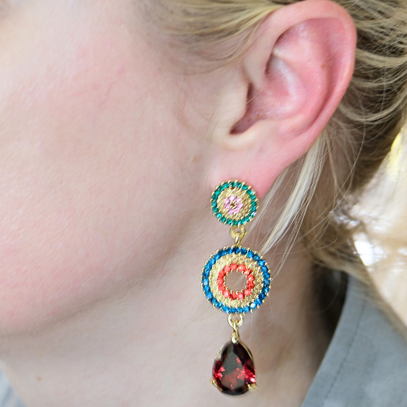 Triple Drop Earrings