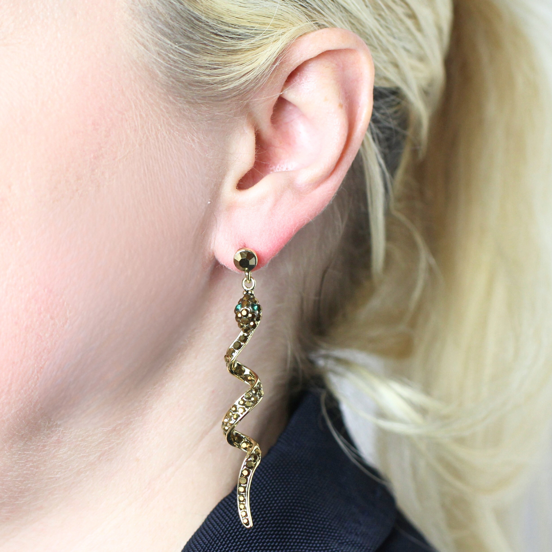 Crystal Snake Drop Earrings | Crystal Earrings | Butler & Wilson
