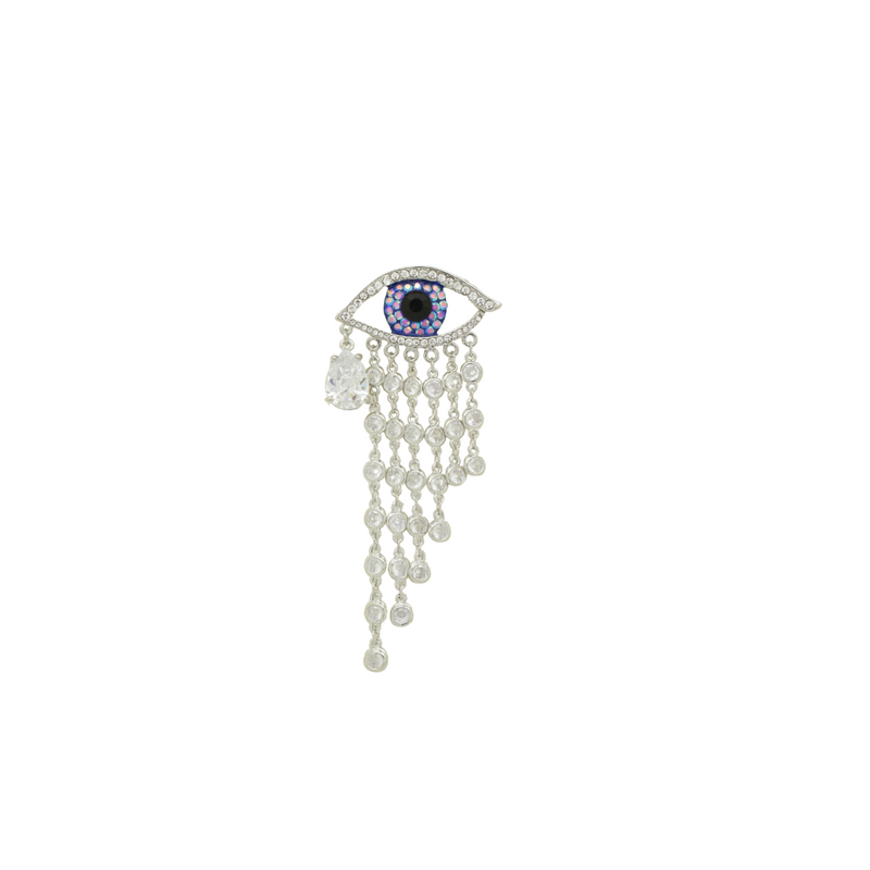 Crystal Shower Eye Brooch