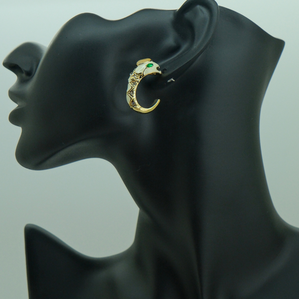 Curved Serpent Earrings