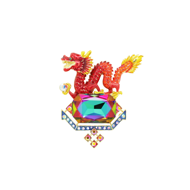 Chinese top dragon brooch