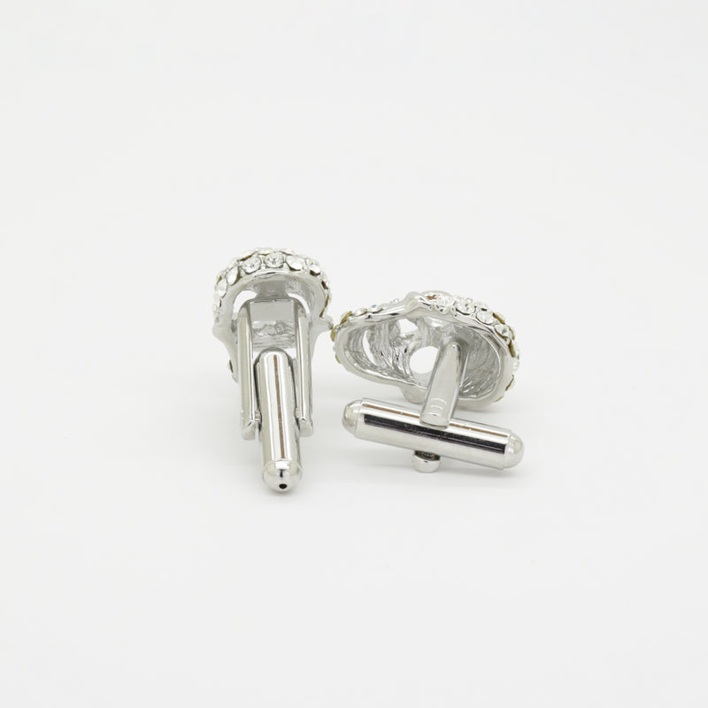 Small Crystal Skull Cufflinks