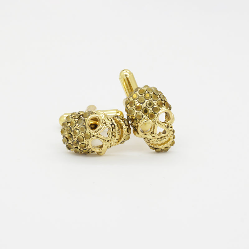 Small Crystal Skull Cufflinks