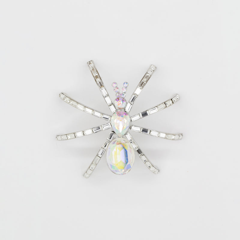 Baguette Crystal Spider Brooch