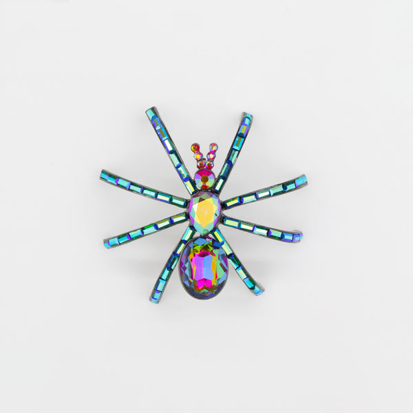 Baguette Crystal Spider Brooch