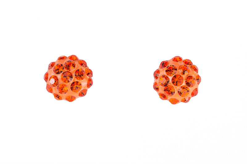 Small Round Crystal Stud Earrings