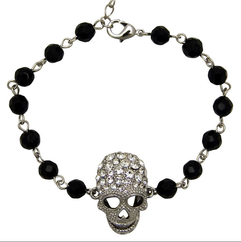 Beaded Skull Bracelet