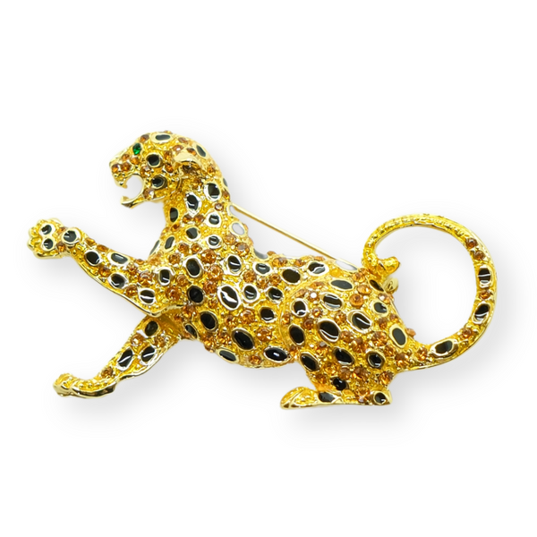 Vintage Style Leopard Brooch