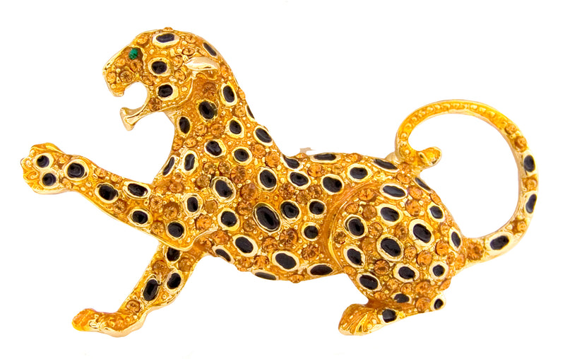 Vintage Style Leopard Brooch