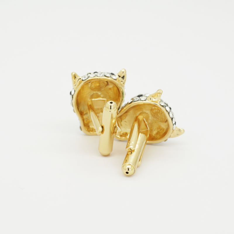 Crystal Leopard Head Cufflinks