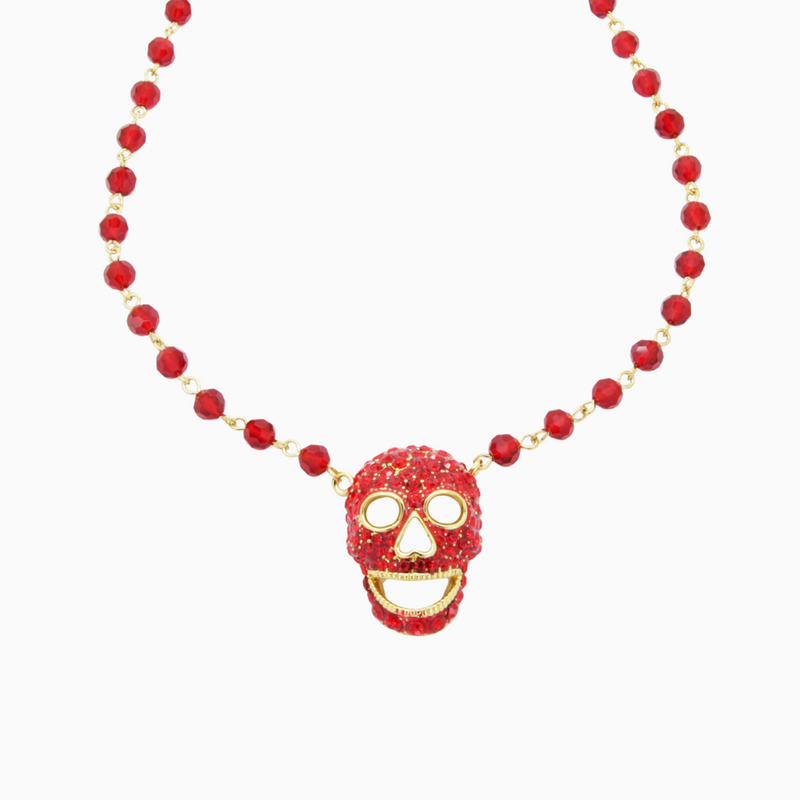 Beaded Skull Necklace