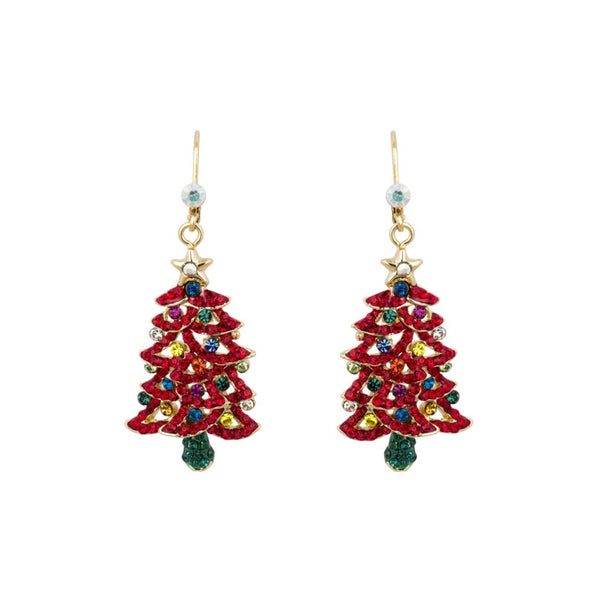 Festive Christmas Tree Earrings