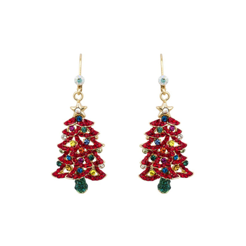 Festive Christmas Tree Earrings