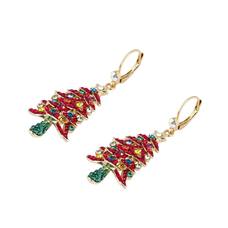 Festive Christmas Tree Earrings