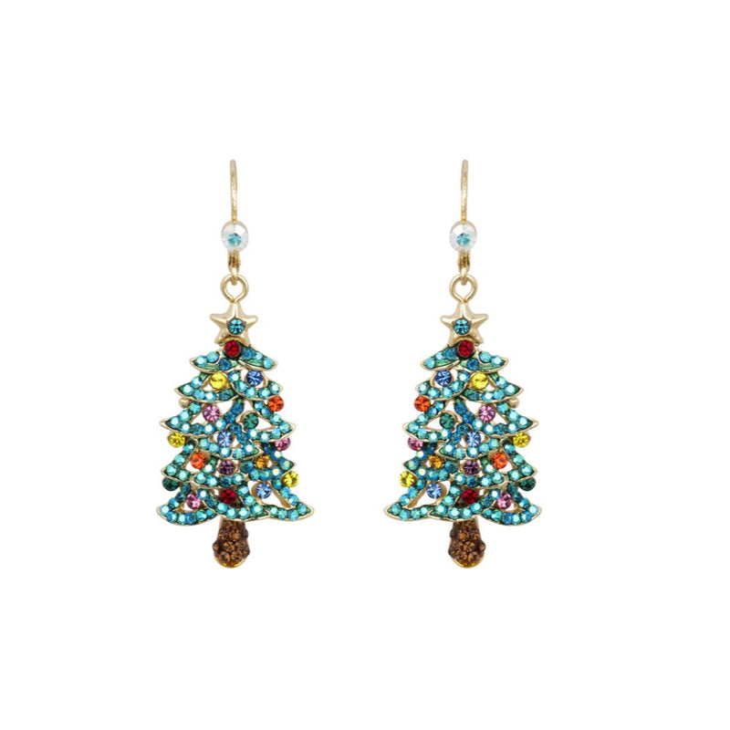 Festive Christmas Tree Earrings
