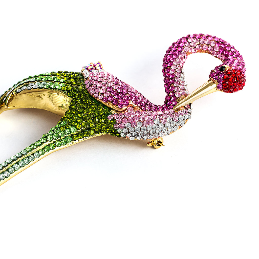 Paradise Flamingo Brooch | Crystal Brooch | Butler & Wilson