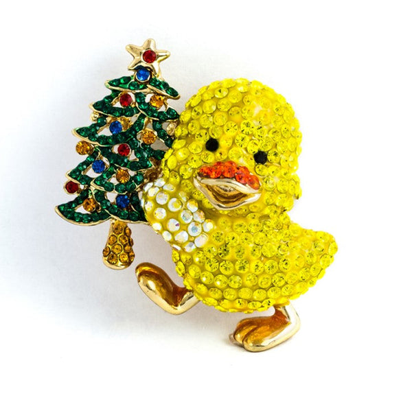 Cheery Christmas Duck Brooch