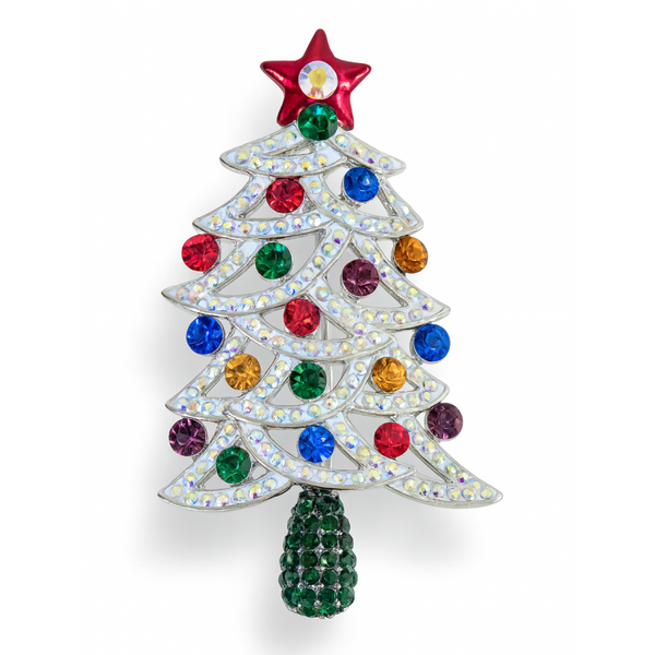 Jingle Bell Christmas Tree Brooch