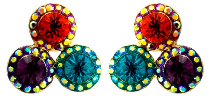 Crystal Trio Earrings