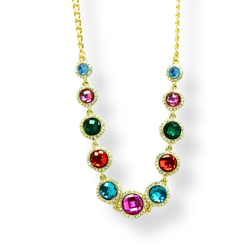 Crystal Disc Necklace