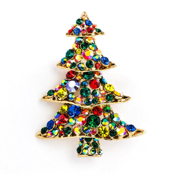 Twinkling Christmas Tree Brooch