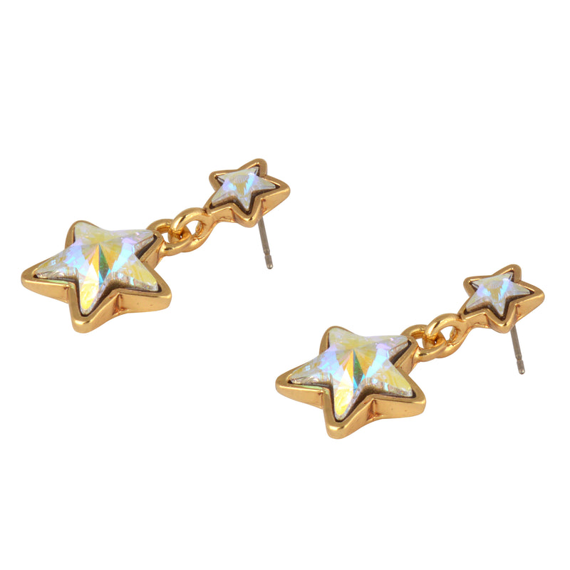 Dainty Double Star Earrings