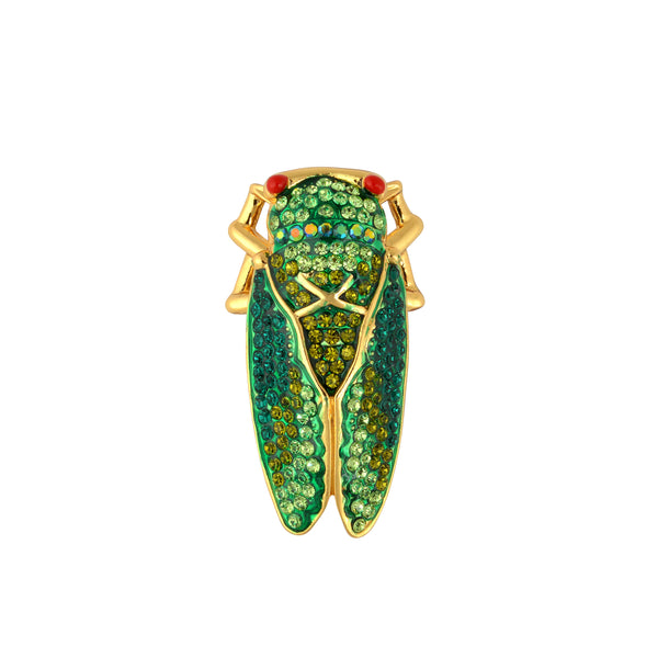 Bejewelled Cicada Brooch