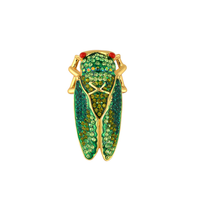 Bejewelled Cicada Brooch