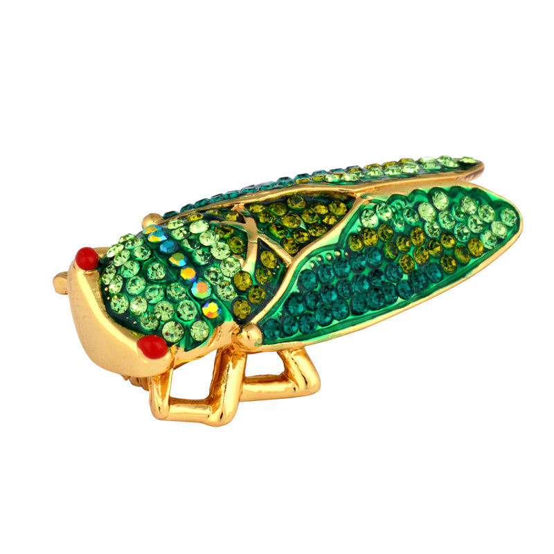 Bejewelled Cicada Brooch