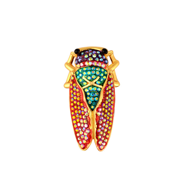 Bejewelled Cicada Brooch