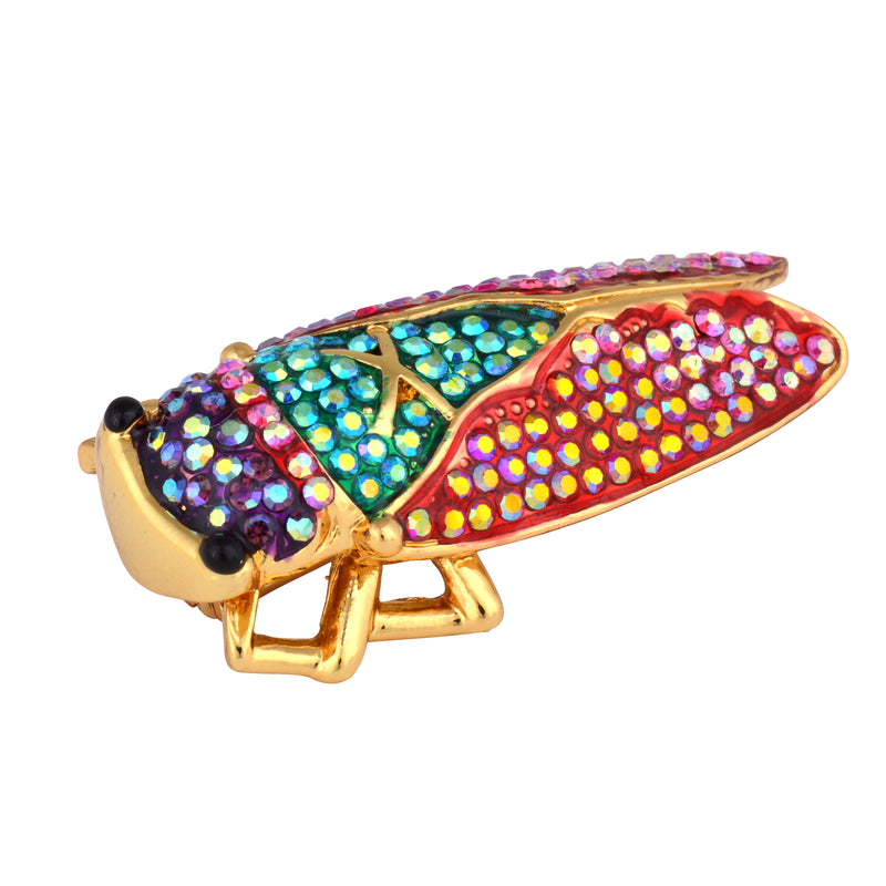 Bejewelled Cicada Brooch